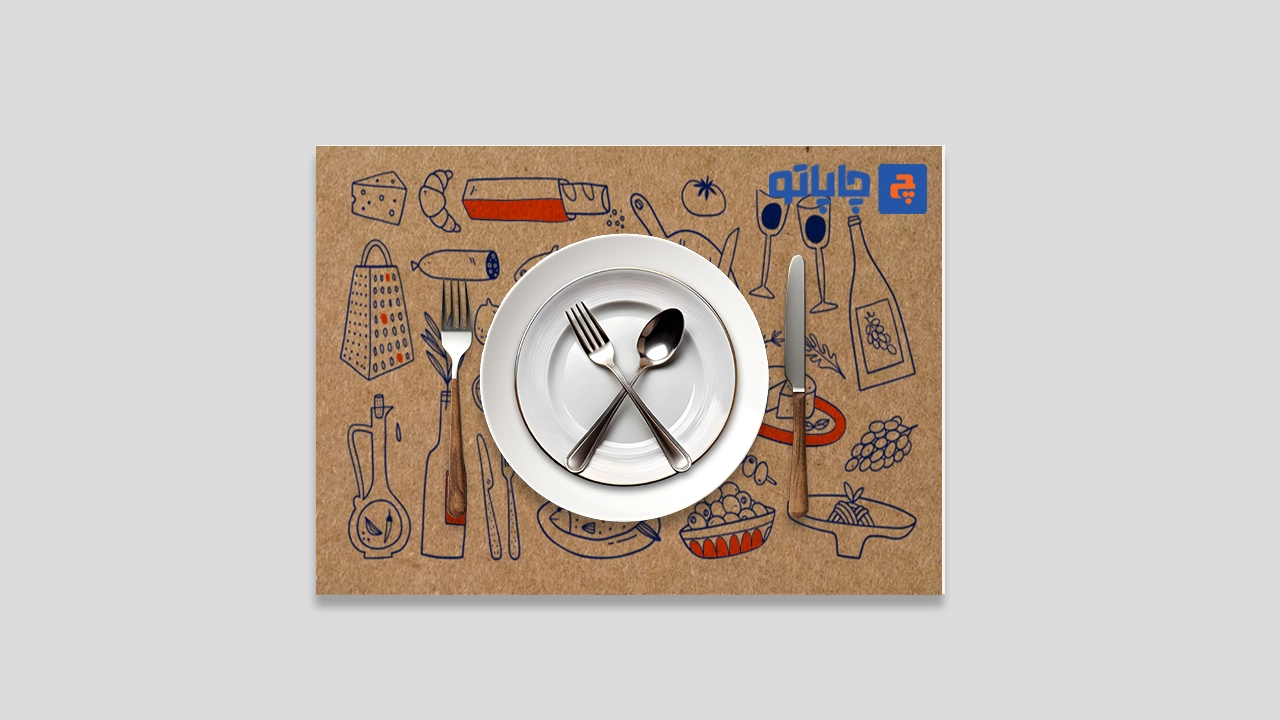 چاپ زیر بشقابی کرافت 40 گرم دورنگ